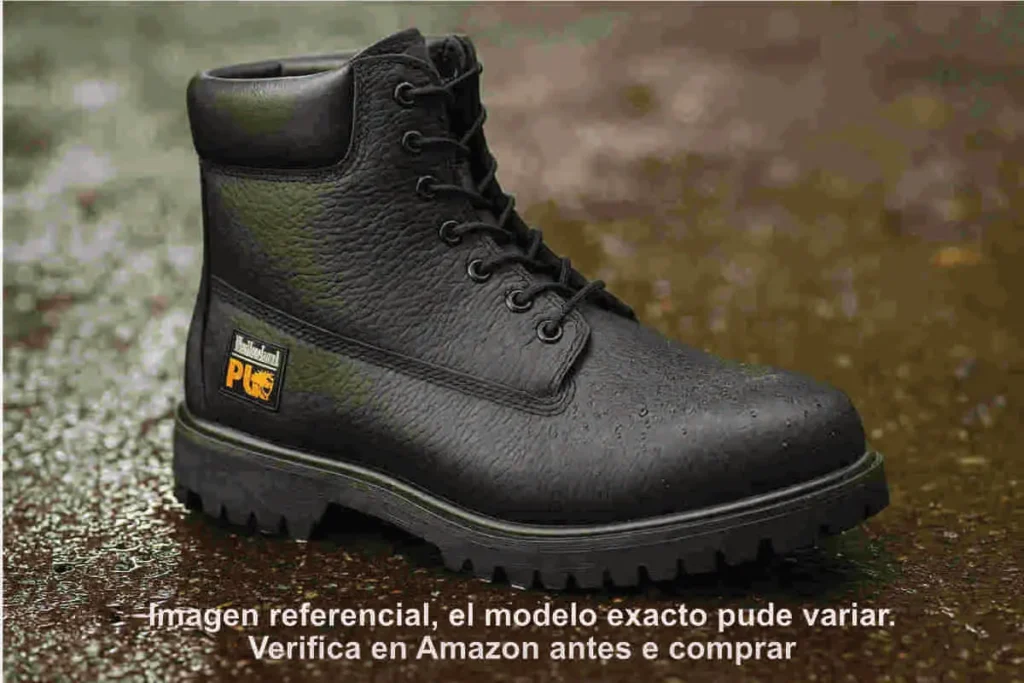 ota impermeable Timberland PRO vista lateral sobre superficie húmeda
